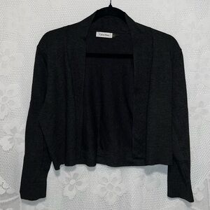 Calvin Klein Silk Cropped Cardigan
